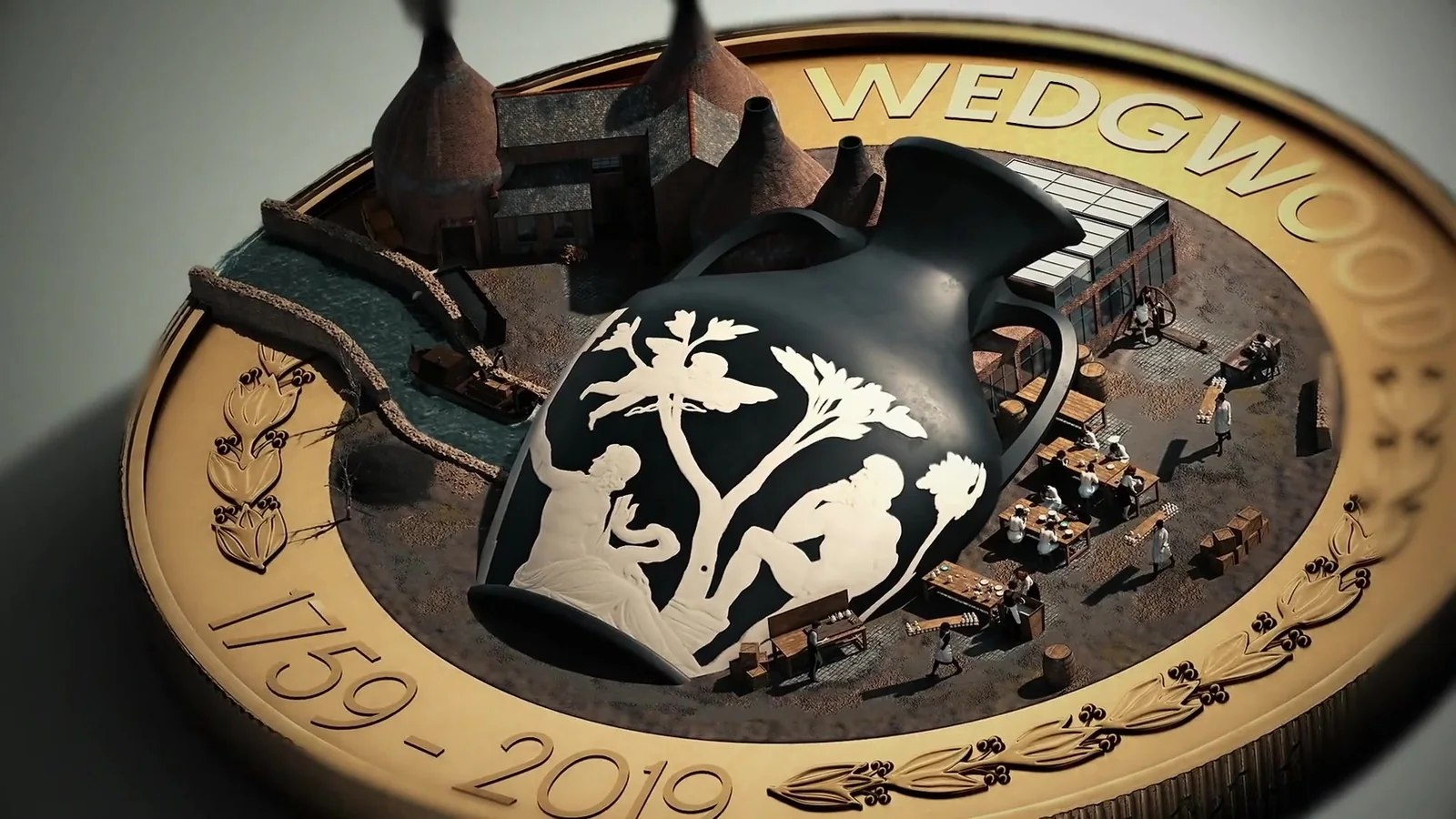 The Wedgwood coin world I built in 3D for The Royal Mint