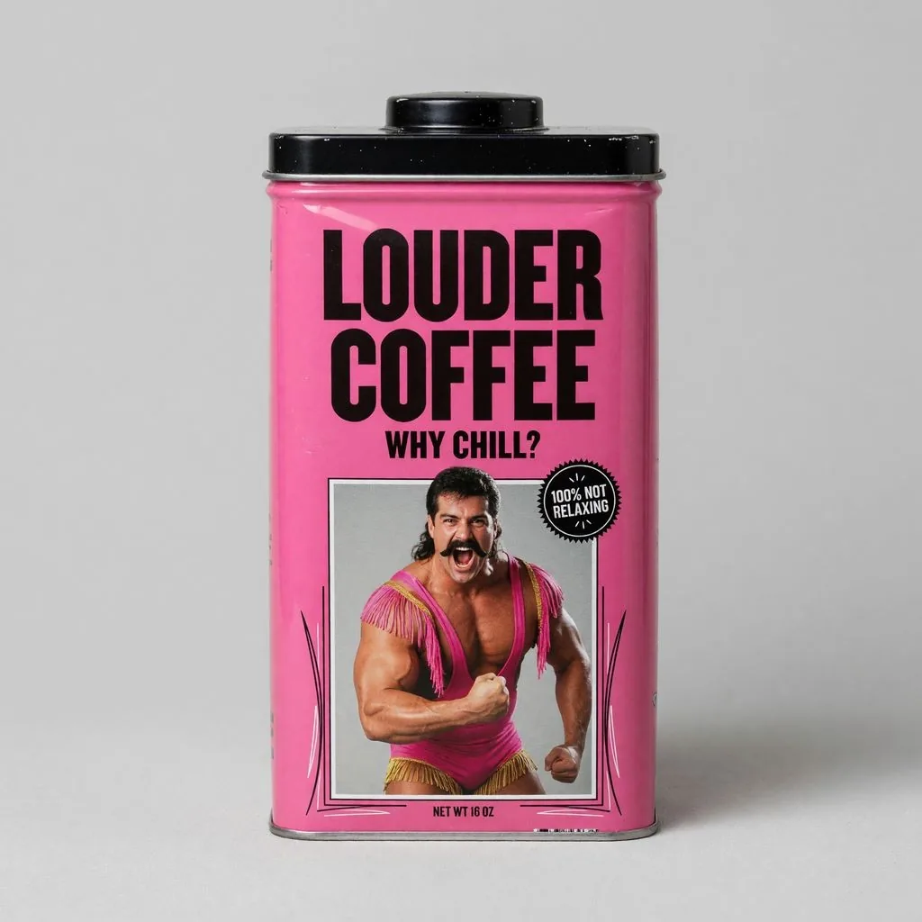 The tin. Louder Coffee.