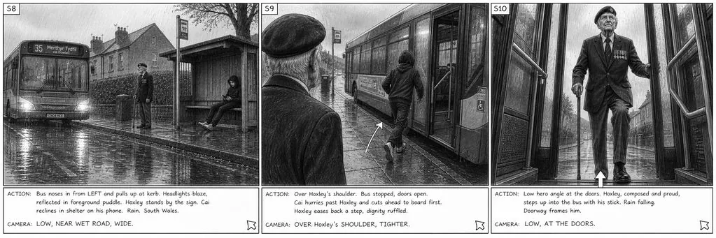 Storyboard, pass 6. Priority Seat.