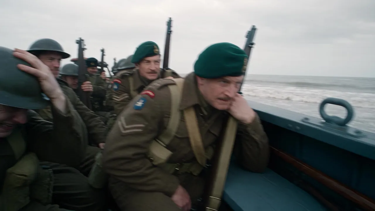 In the landing craft. Priority Seat.