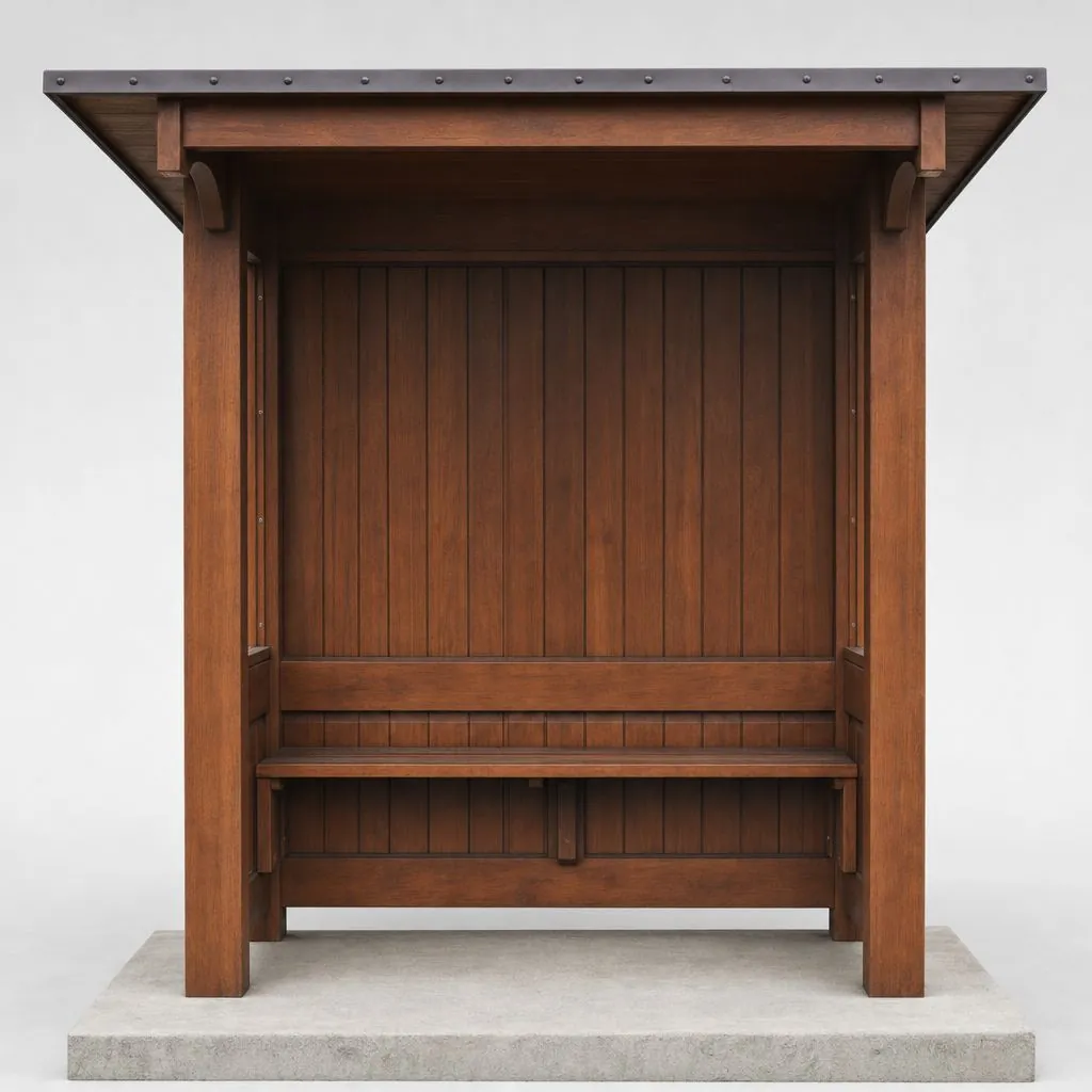 The shelter, built on its own. Priority Seat.