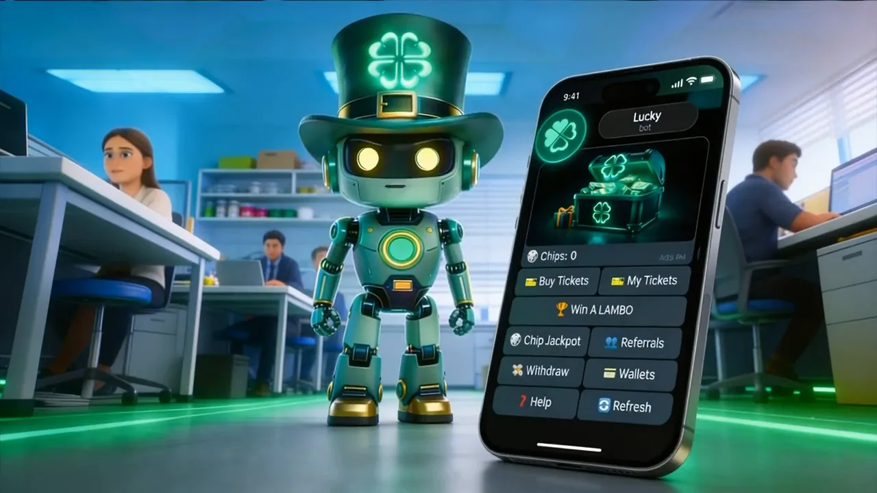 Lucky bot and the app. Lucky Arena.