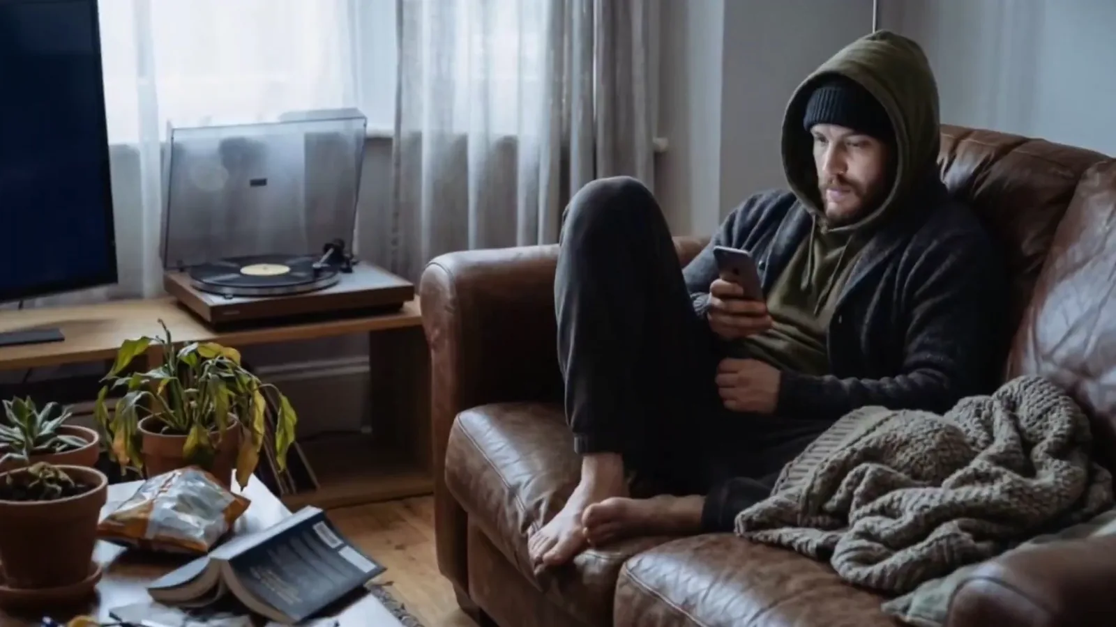 Hood up on the sofa. MakesMe.Me.