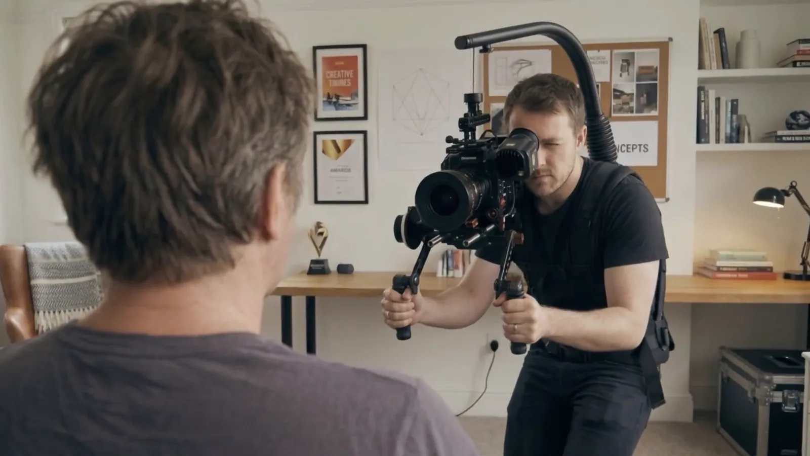 Camera operator at work. The Pi Network pitch.
